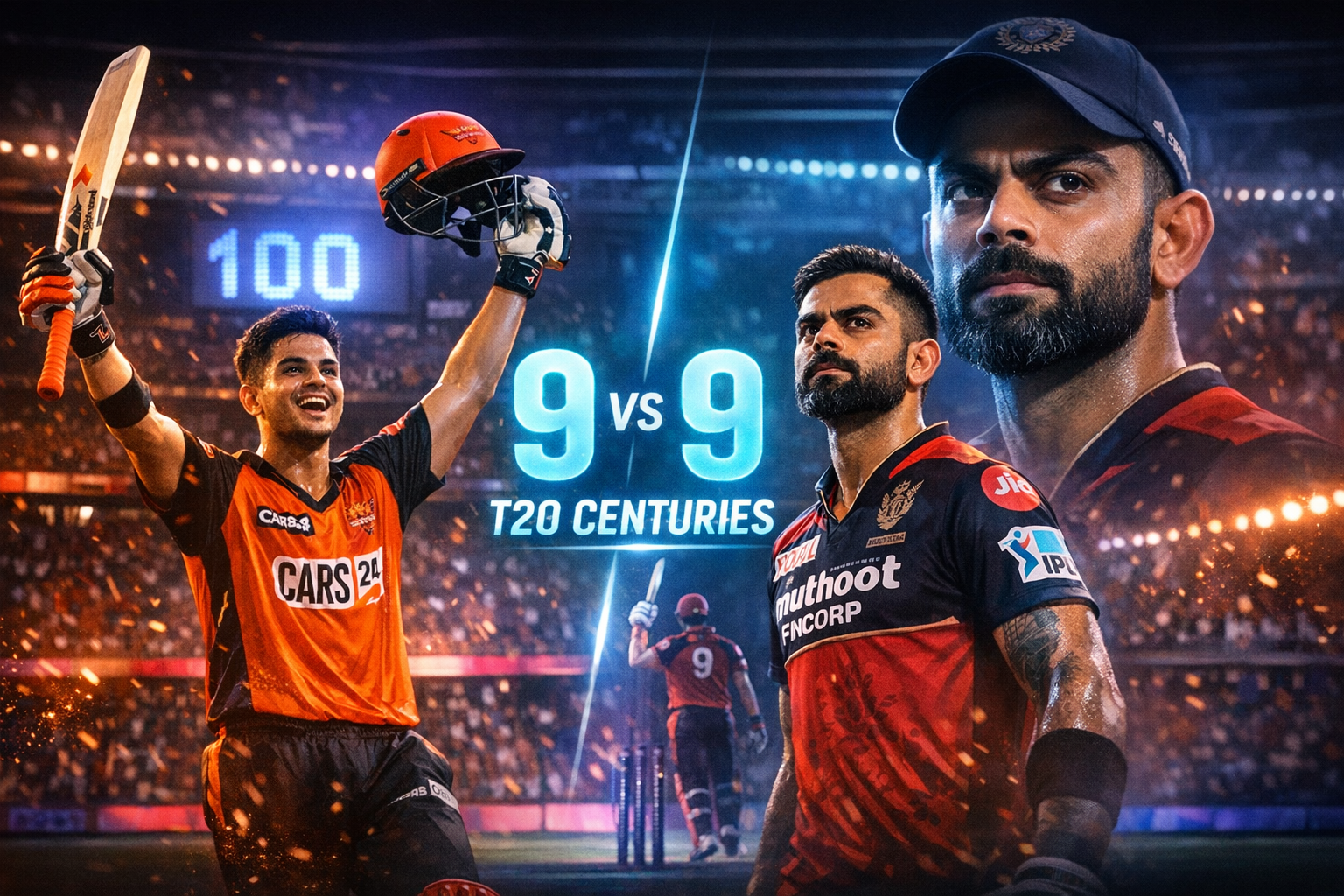 Abhishek Sharma Levels Virat Kohli's T20 Century Record with Dominant Century